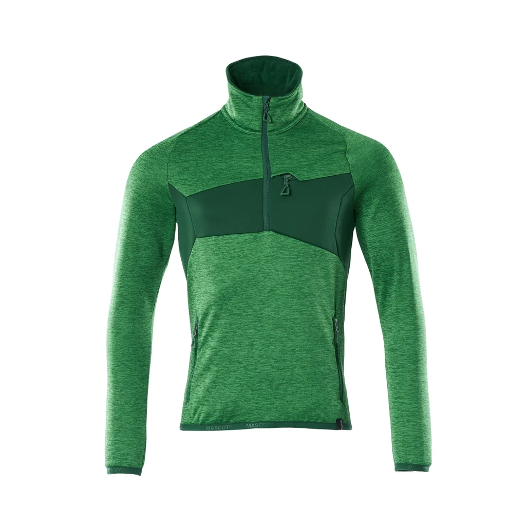 MASCOT® | Fleecepullover mit kurzem Reißverschluss ACCELERATE | 2XL | Grasgrün/Grün