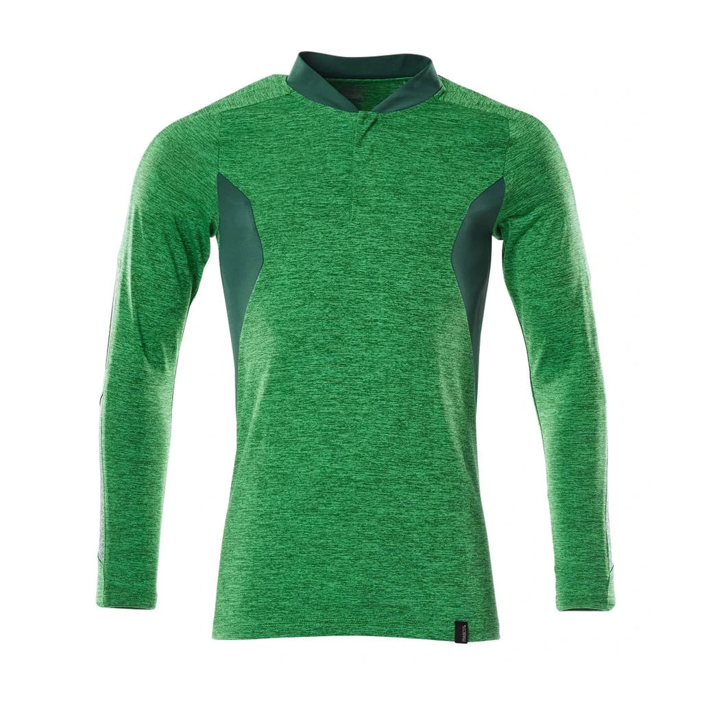 MASCOT® | Polo-Shirt Langarm ACCELERATE | 2XLONE | Grasgrün  meliert/Grün