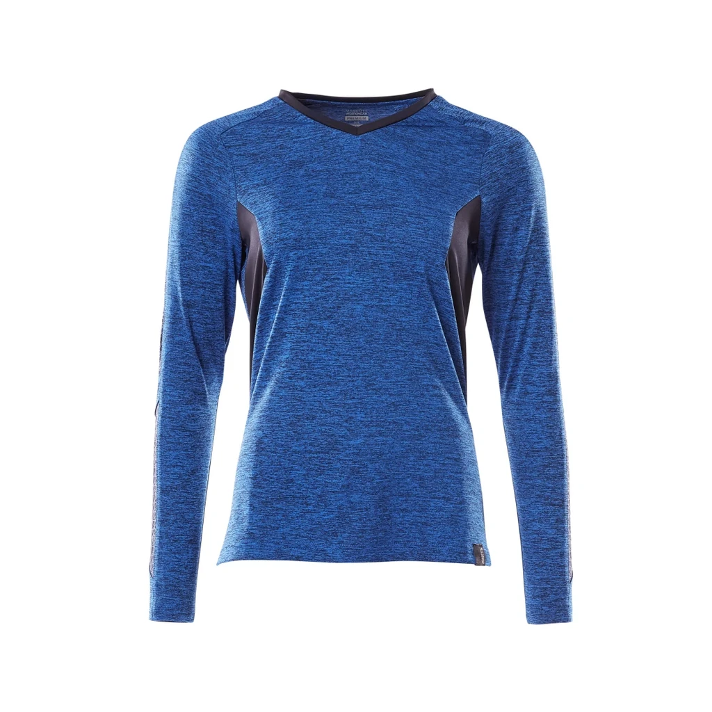 MASCOT® | T-Shirt Langarm ACCELERATE | 2XLONE | Azurblau meliert/Schwarzblau