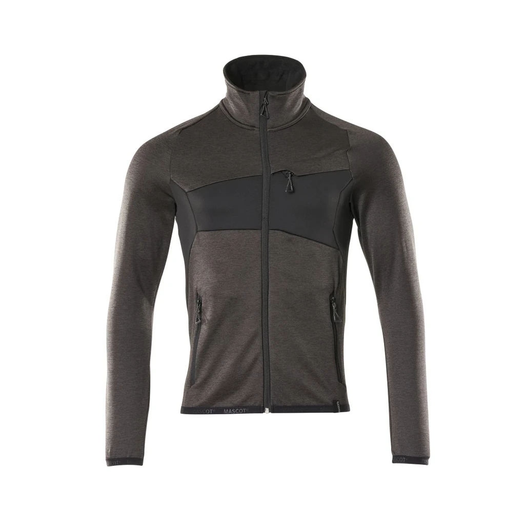 MASCOT® | Fleecepullover mit Reißverschluss ACCELERATE | 2XL | Dunkelanthrazit/Schwarz