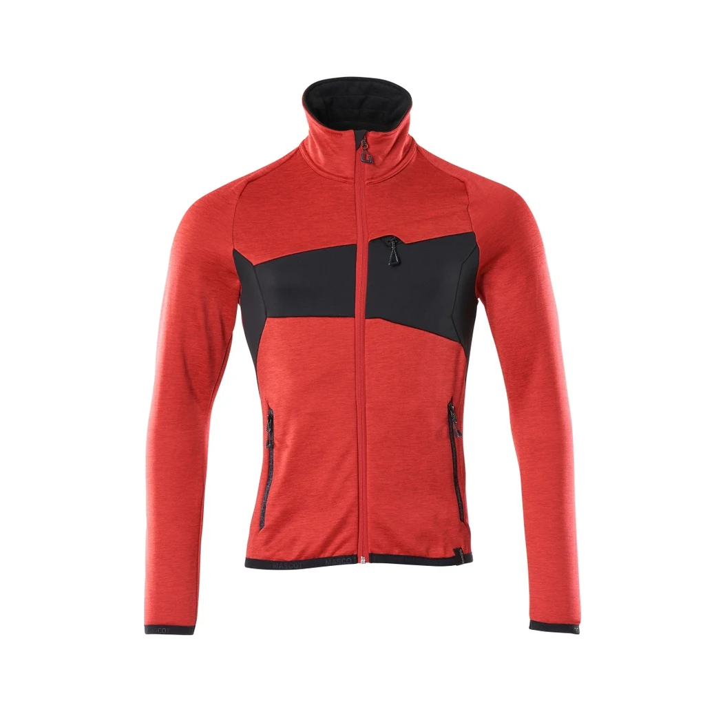 MASCOT® | Fleecepullover mit Reißverschluss ACCELERATE | 2XL | Verkehrsrot/Schwarz