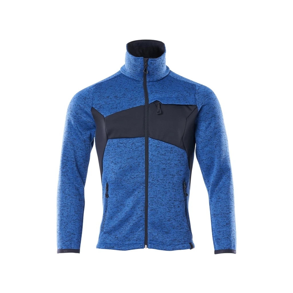 MASCOT® | Strickpullover mit Reißverschluss ACCELERATE | 2XL | Azurblau/Schwarzblau