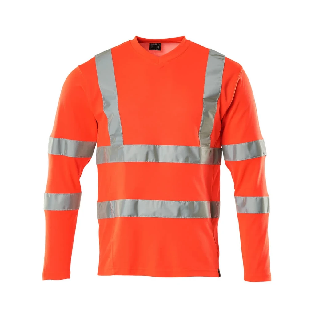 MASCOT® | T-Shirt Langarm SAFE CLASSIC | S | Hi-vis Rot
