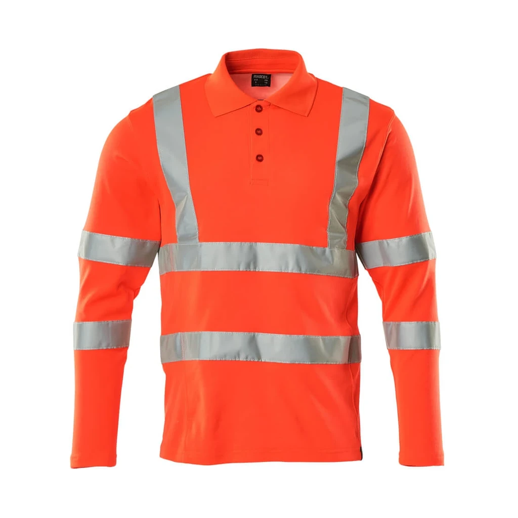 MASCOT® | Polo-Shirt Langarm SAFE CLASSIC | 2XL | Hi-vis Rot