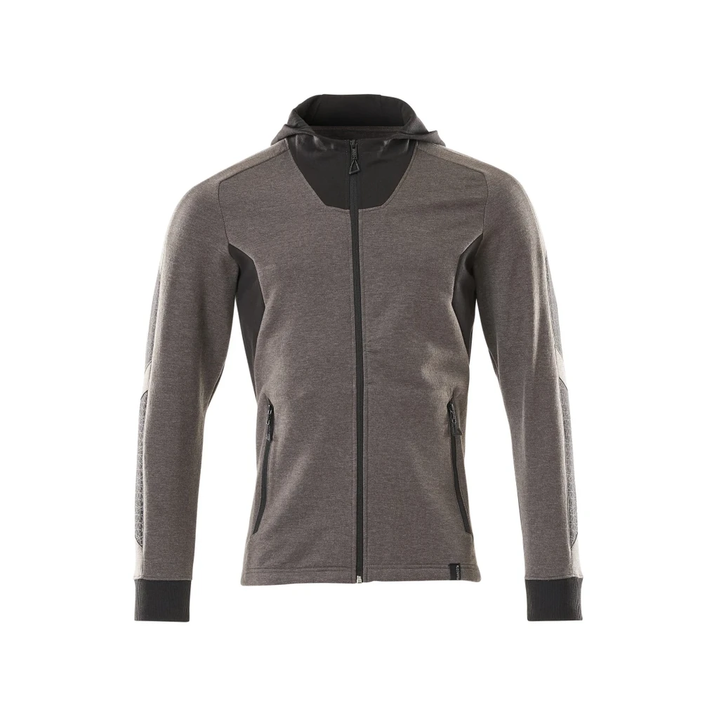 MASCOT® | Kapuzensweatshirt mit Reißverschluss ACCELERATE | 2XLONE | Dunkelanthrazit/Schwarz