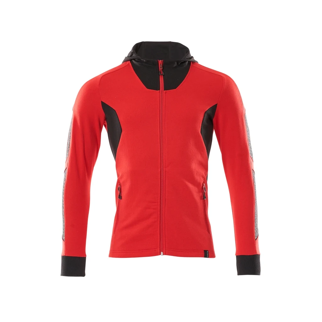 MASCOT® | Kapuzensweatshirt mit Reißverschluss ACCELERATE | 2XLONE | Verkehrsrot/Schwarz