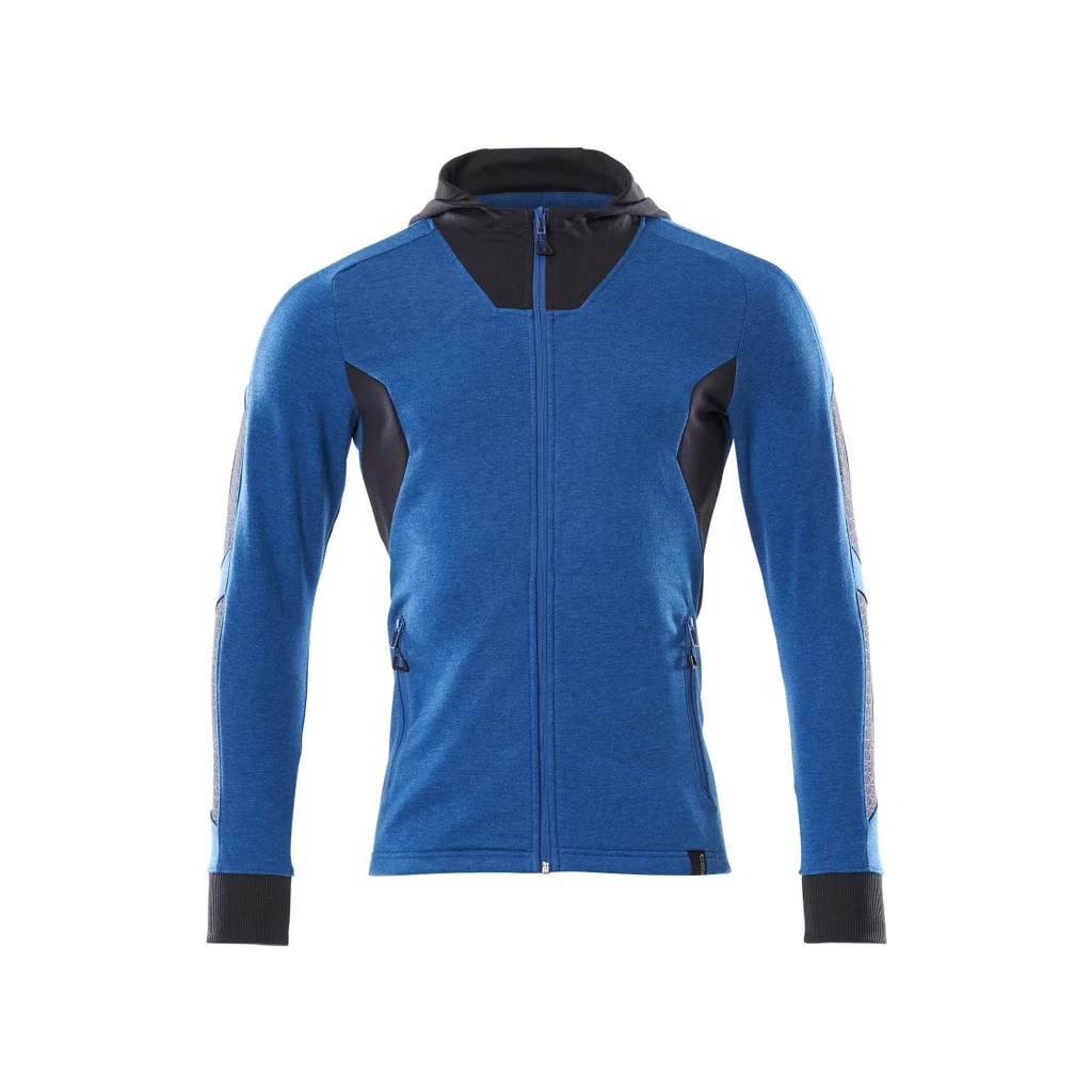 MASCOT® | Kapuzensweatshirt mit Reißverschluss ACCELERATE | 2XLONE | Azurblau/Schwarzblau