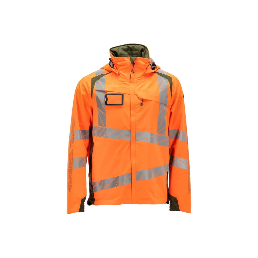 MASCOT® | Hard Shell Jacke ACCELERATE SAFE | 2XL | Hi-vis Orange/Moosgrün