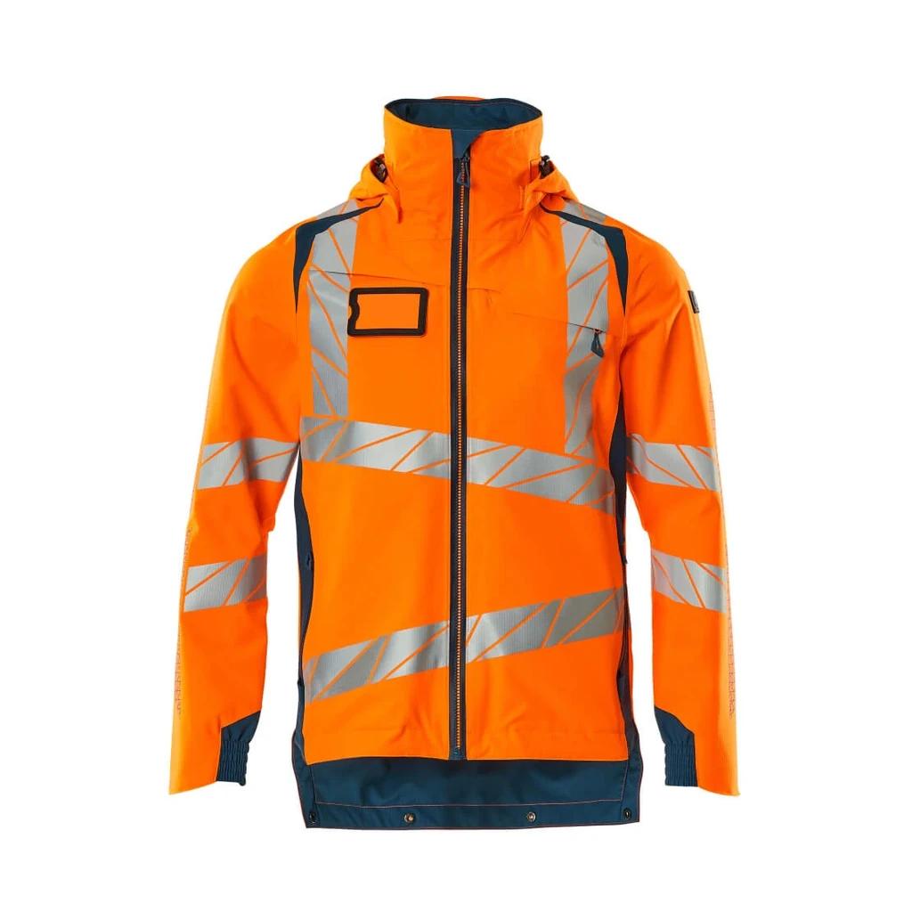 MASCOT® | Hard Shell Jacke ACCELERATE SAFE | 2XL | Hi-vis Orange/Dunkelpetroleum