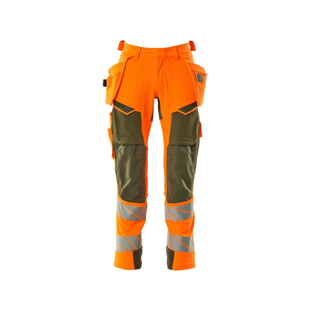 MASCOT® | Hose mit Hängetaschen ACCELERATE SAFE | 76C46 | Hi-vis Orange/Moosgrün