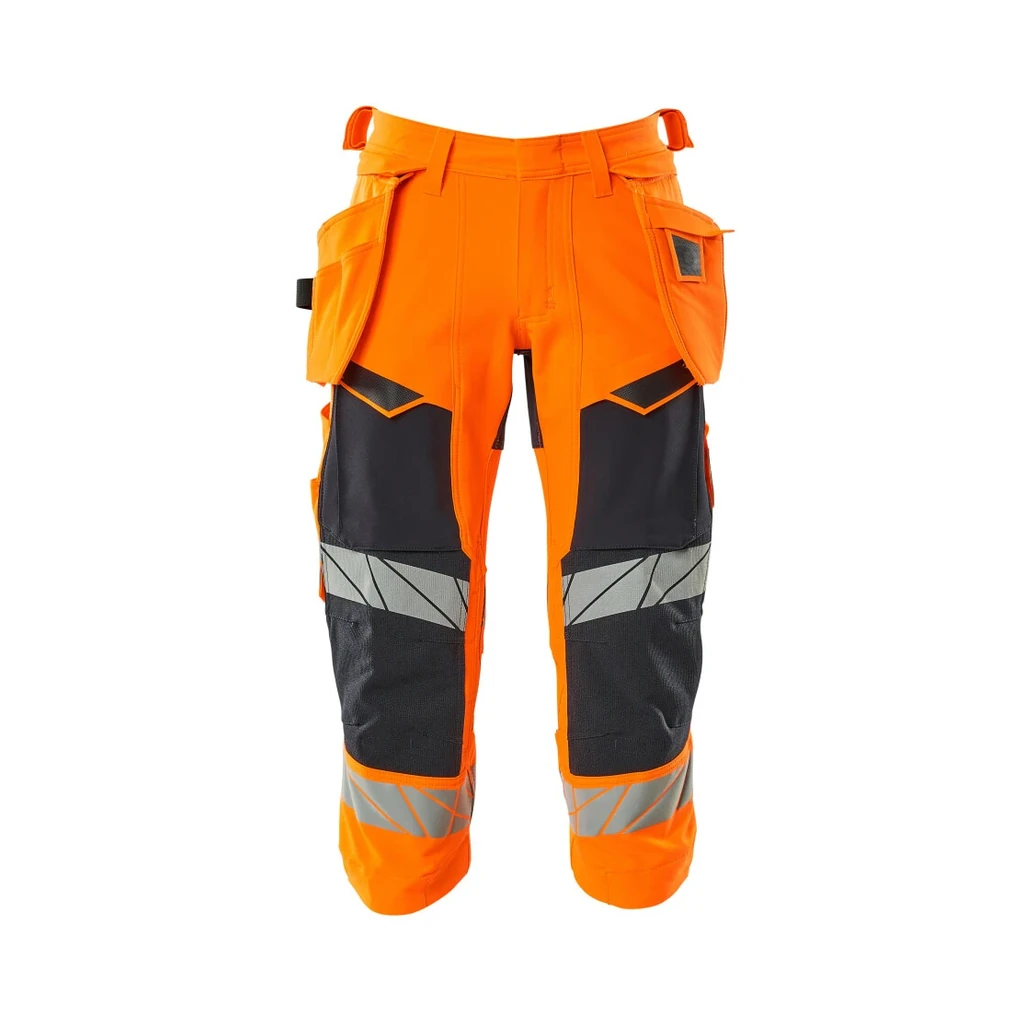MASCOT® | Dreiviertel-Hose mit Hängetaschen ACCELERATE SAFE | C44 | Hi-vis Orange/Schwarzblau