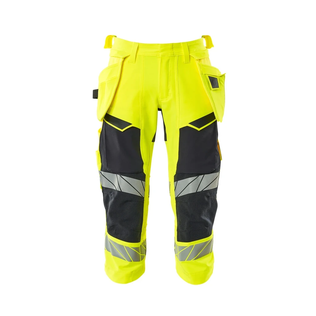 MASCOT® | Dreiviertel-Hose mit Hängetaschen ACCELERATE SAFE | C44 | Hi-vis Gelb/Schwarzblau