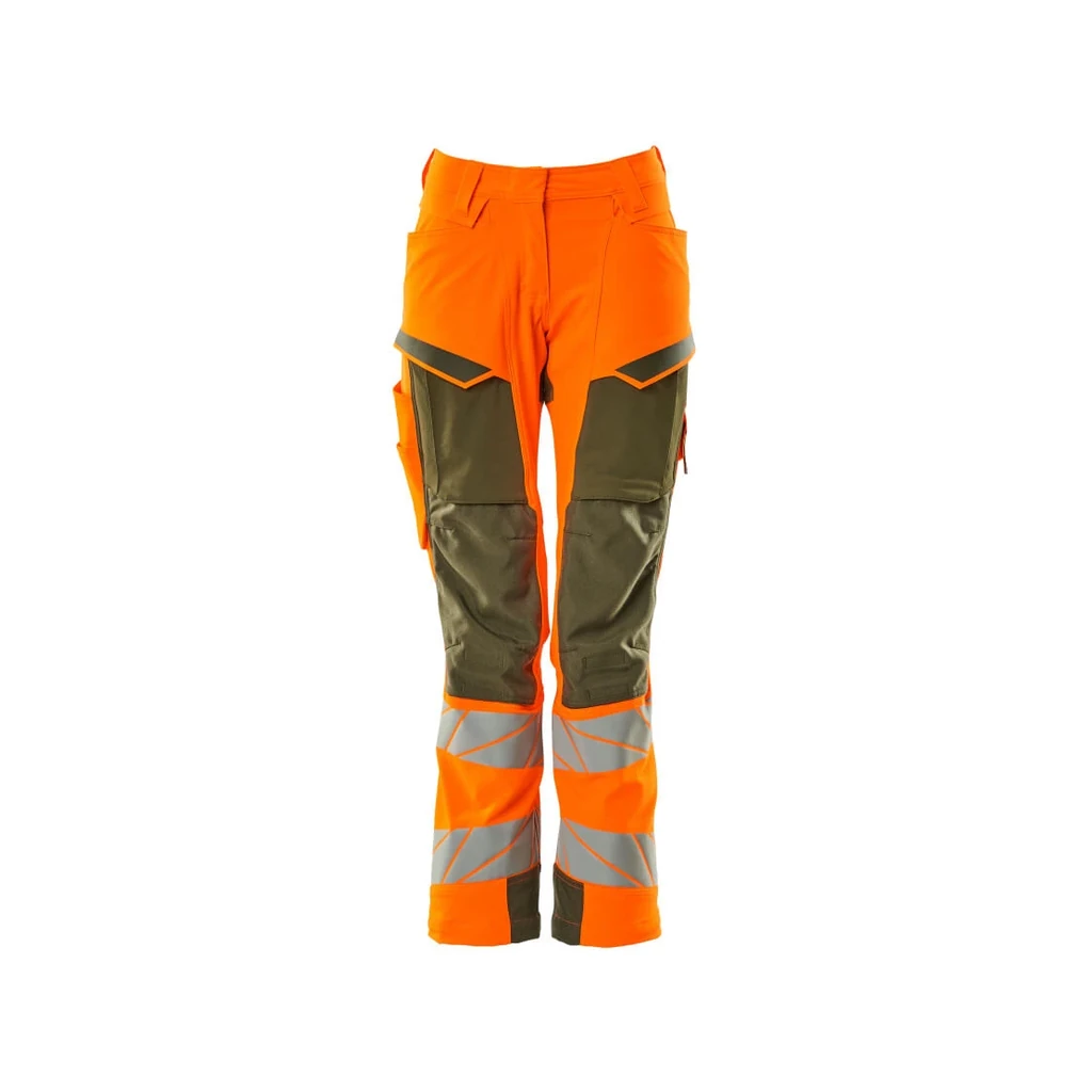 MASCOT® | Hose mit Knietaschen ACCELERATE SAFE | 76C34 | Hi-vis Orange/Moosgrün