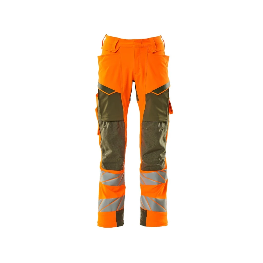 MASCOT® | Hose mit Knietaschen ACCELERATE SAFE | 76C46 | Hi-vis Orange/Moosgrün