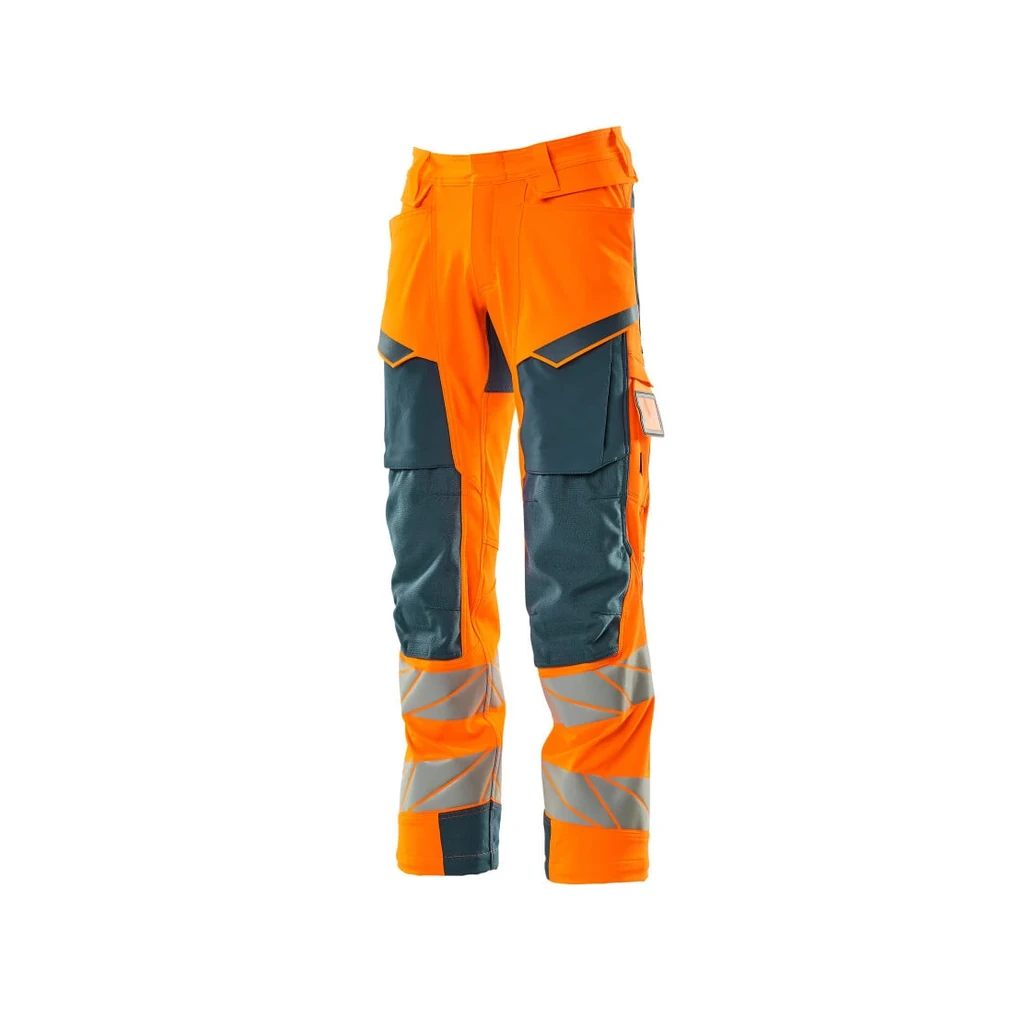 MASCOT® | Hose mit Knietaschen ACCELERATE SAFE | 76C46 | Hi-vis Orange/Dunkelpetroleum