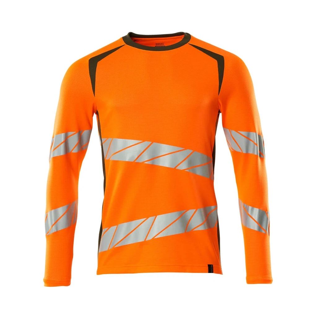 MASCOT® | T-Shirt Langarm ACCELERATE SAFE | XL ONE | Hi-vis Orange/Moosgrün