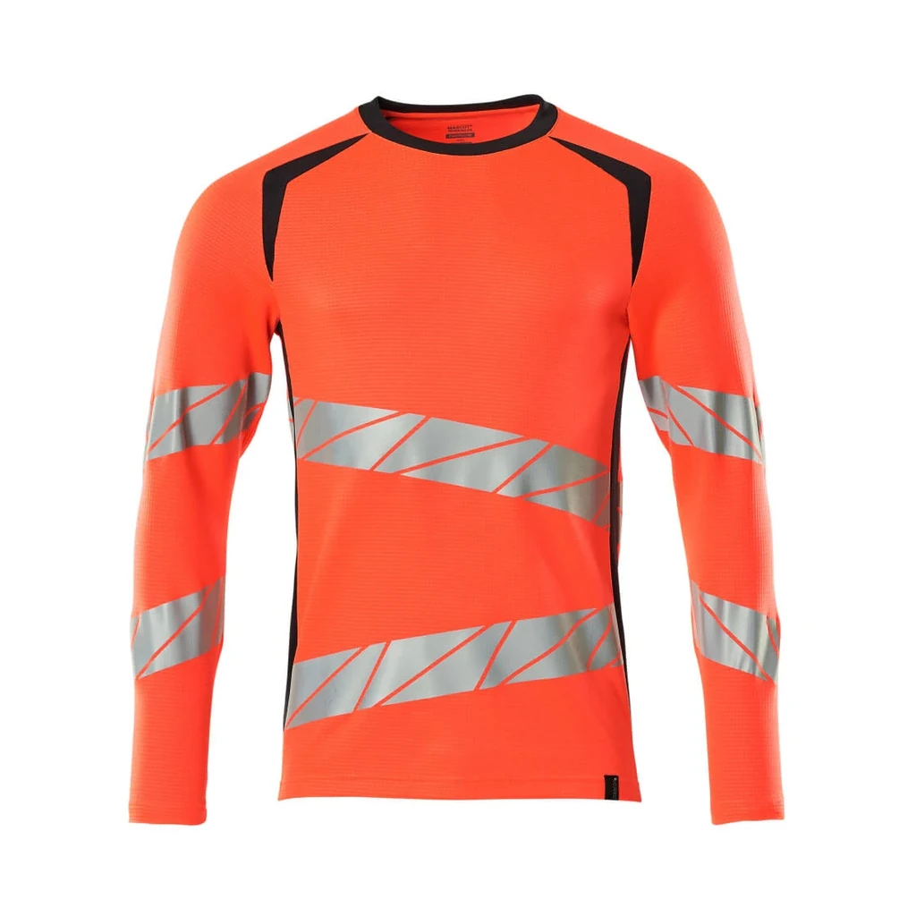 MASCOT® | T-Shirt Langarm ACCELERATE SAFE | S  ONE | Hi-vis Rot/Schwarzblau