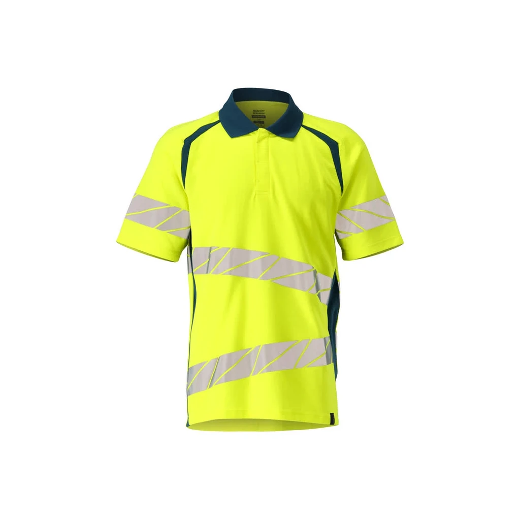 MASCOT® | Polo-Shirt ACCELERATE SAFE | 5XLONE | Hi-vis Gelb/Dunkelpetroleum