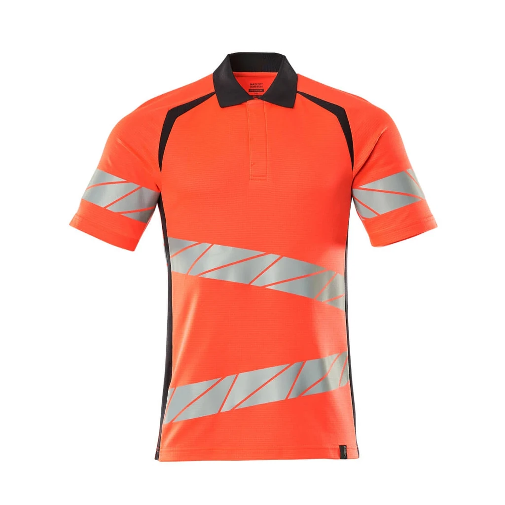 MASCOT® | Polo-Shirt ACCELERATE SAFE | 5XLONE | Hi-vis Rot/Schwarzblau