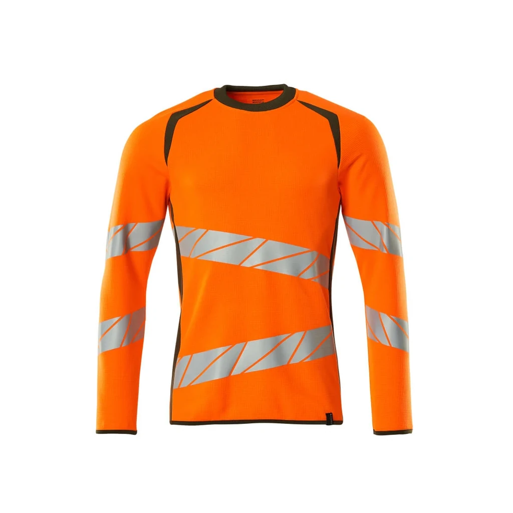 MASCOT® | Sweatshirt ACCELERATE SAFE | L  ONE | Hi-vis Orange/Moosgrün