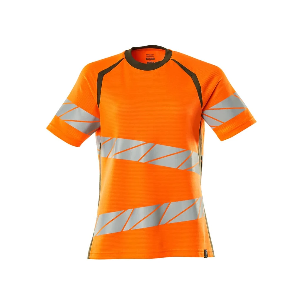 MASCOT® | T-Shirt ACCELERATE SAFE | L  ONE | Hi-vis Orange/Moosgrün