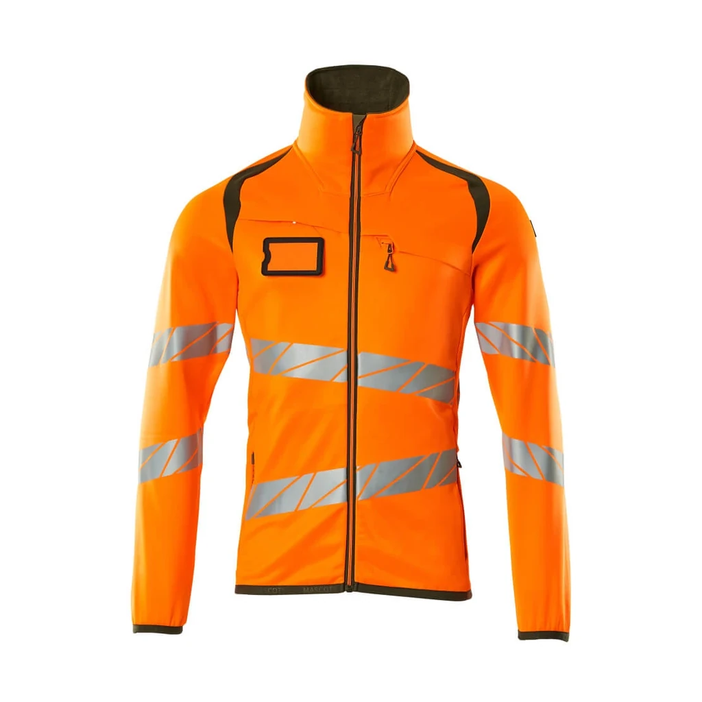 MASCOT® | Fleecepullover mit Reißverschluss ACCELERATE SAFE | 2XL | Hi-vis Orange/Moosgrün
