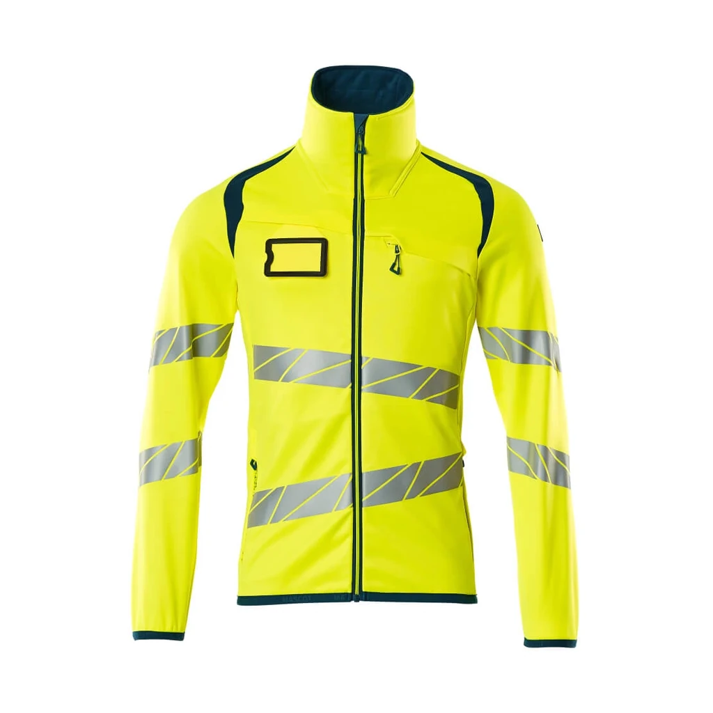 MASCOT® | Fleecepullover mit Reißverschluss ACCELERATE SAFE | 2XL | Hi-vis Gelb/Dunkelpetroleum