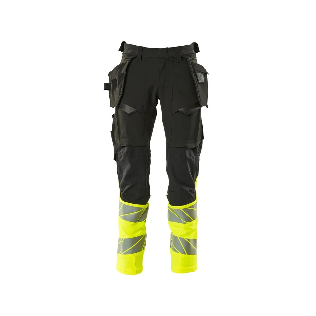 MASCOT® | Hose mit Hängetaschen ACCELERATE SAFE | 76C46 | Schwarz/Hi-vis Gelb