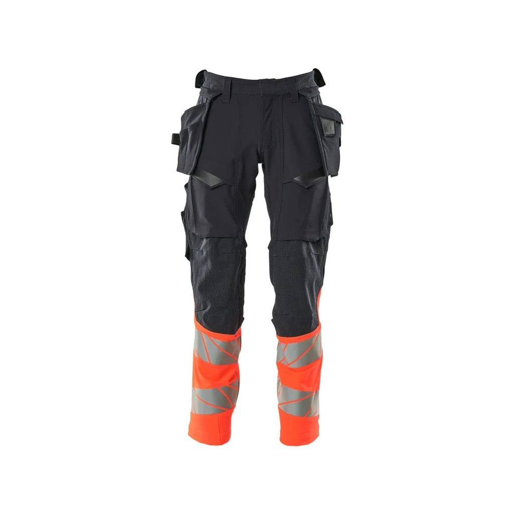 MASCOT® | Hose mit Hängetaschen ACCELERATE SAFE | 76C46 | Schwarzblau/Hi-vis Rot