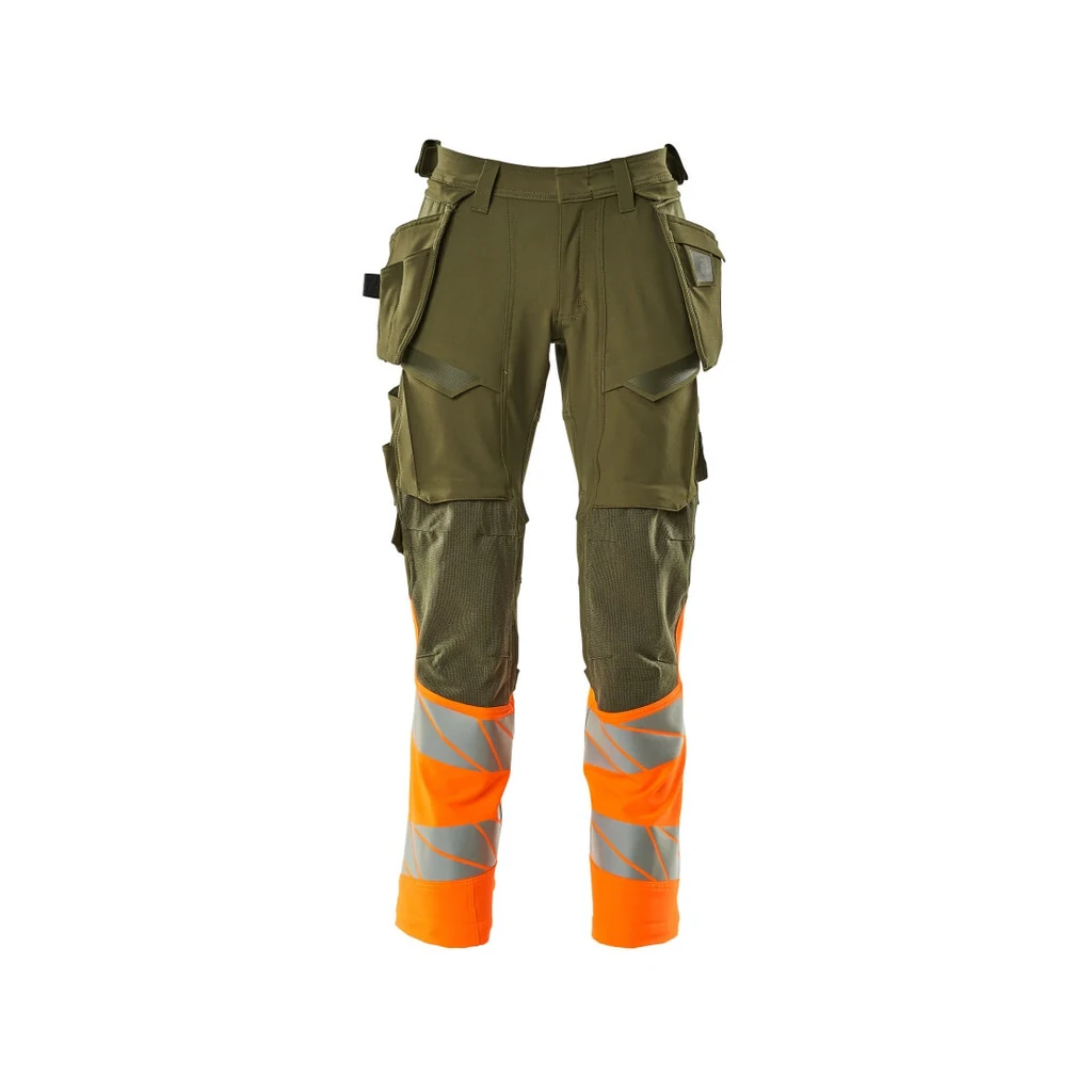 MASCOT® | Hose mit Hängetaschen ACCELERATE SAFE | 76C46 | Moosgrün/Hi-vis Orange