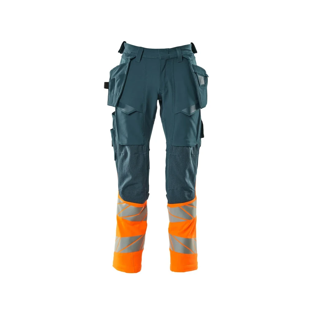 MASCOT® | Hose mit Hängetaschen ACCELERATE SAFE | 76C46 | Dunkelpetroleum/Hi-vis Orange