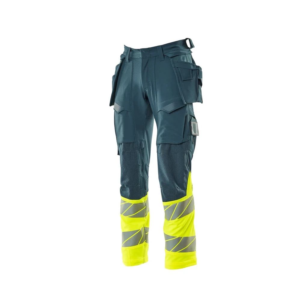 MASCOT® | Hose mit Hängetaschen ACCELERATE SAFE | 76C46 | Dunkelpetroleum/Hi-vis Gelb