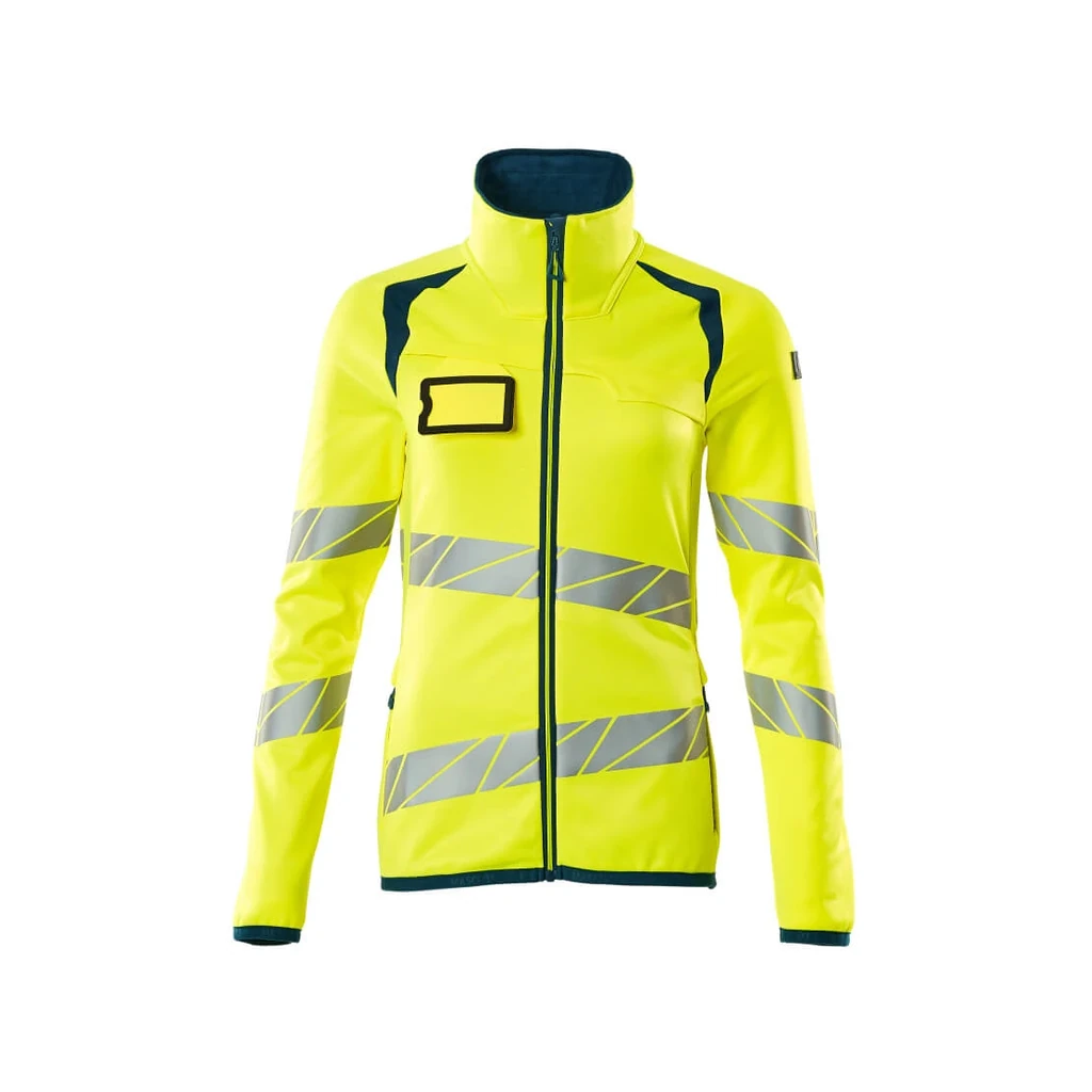 MASCOT® | Fleecepullover mit Reißverschluss ACCELERATE SAFE | 2XL | Hi-vis Gelb/Dunkelpetroleum