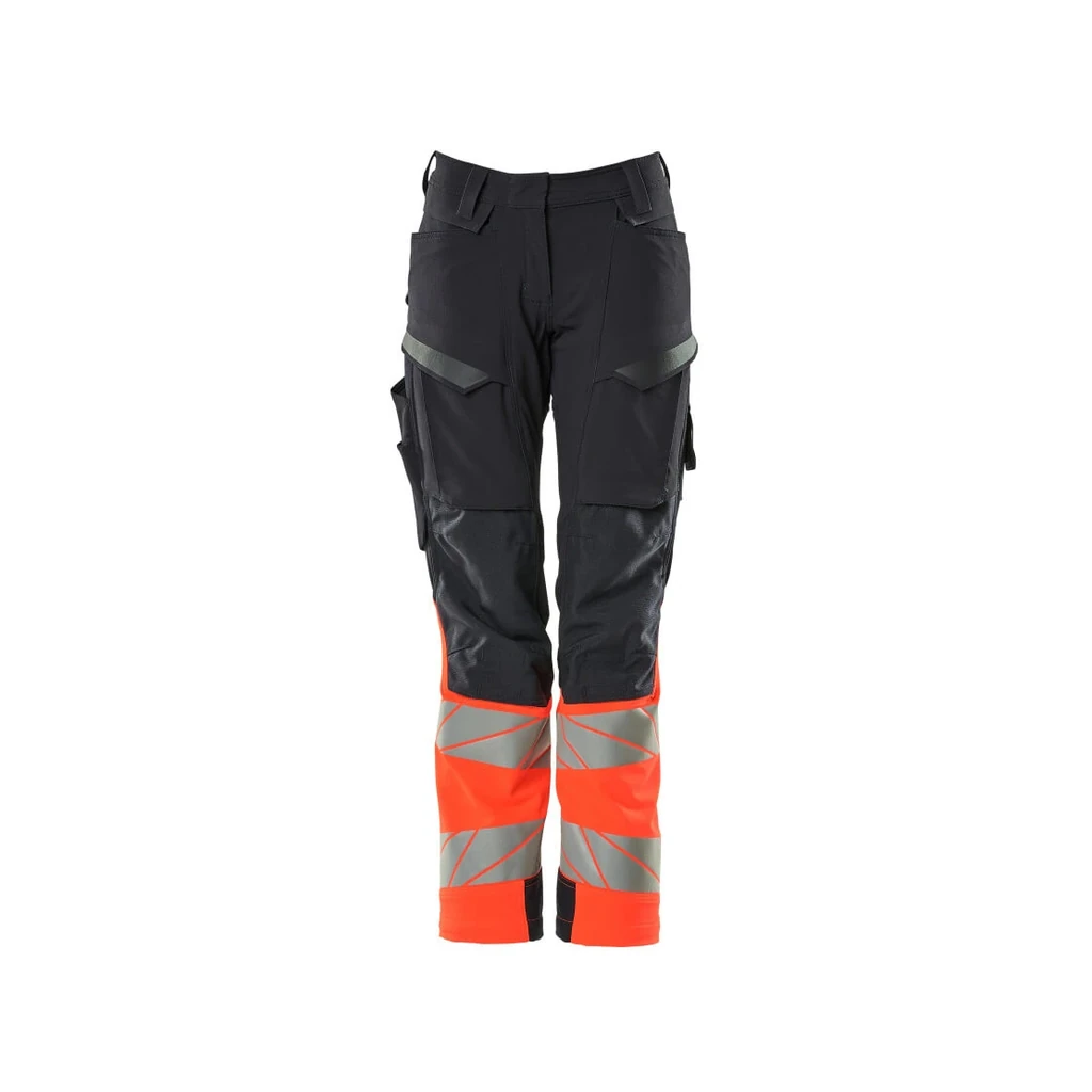 MASCOT® | Hose mit Knietaschen ACCELERATE SAFE | 76C34 | Schwarzblau/Hi-vis Rot