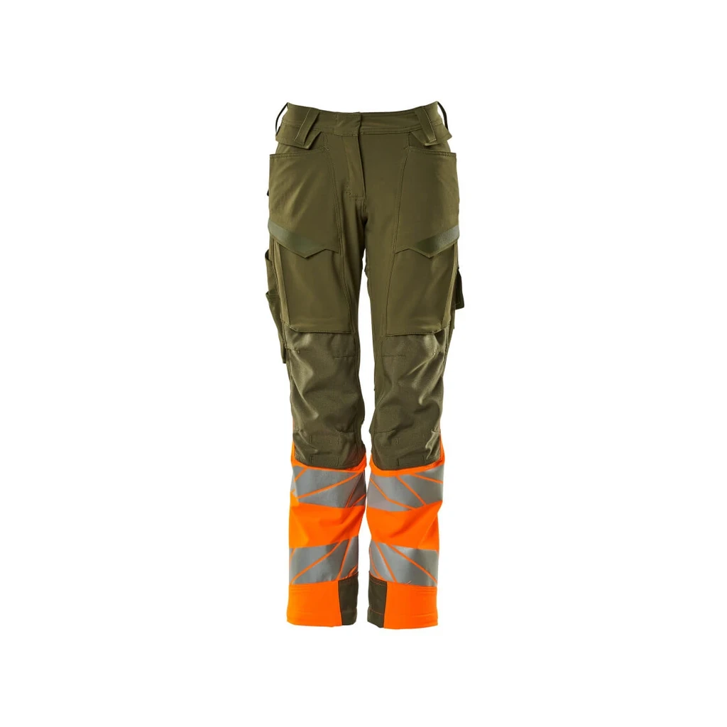 MASCOT® | Hose mit Knietaschen ACCELERATE SAFE | 76C34 | Moosgrün/Hi-vis Orange