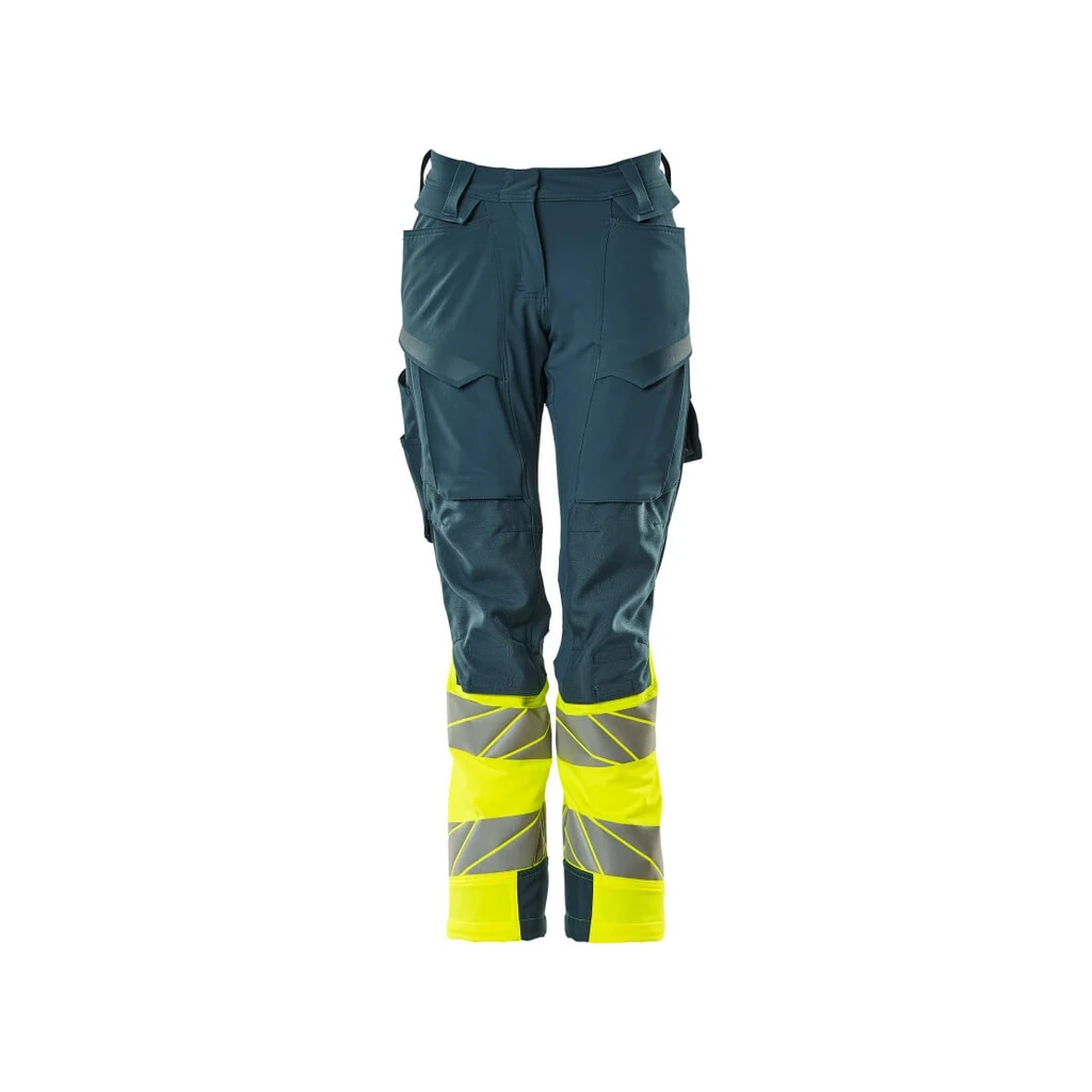 MASCOT® | Hose mit Knietaschen ACCELERATE SAFE | 76C34 | Dunkelpetroleum/Hi-vis Gelb