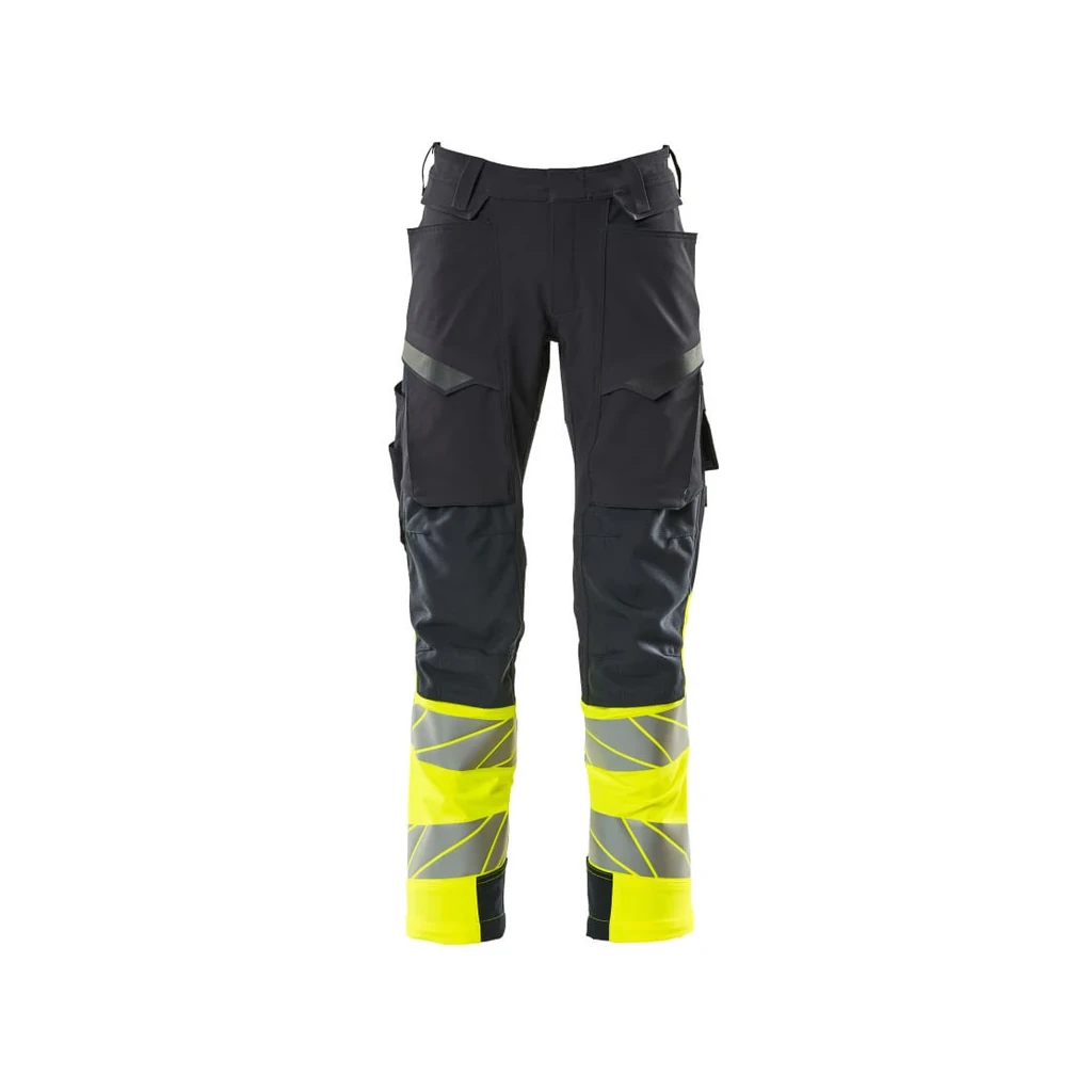 MASCOT® | Hose mit Knietaschen ACCELERATE SAFE | 76C46 | Schwarzblau/Hi-vis Gelb