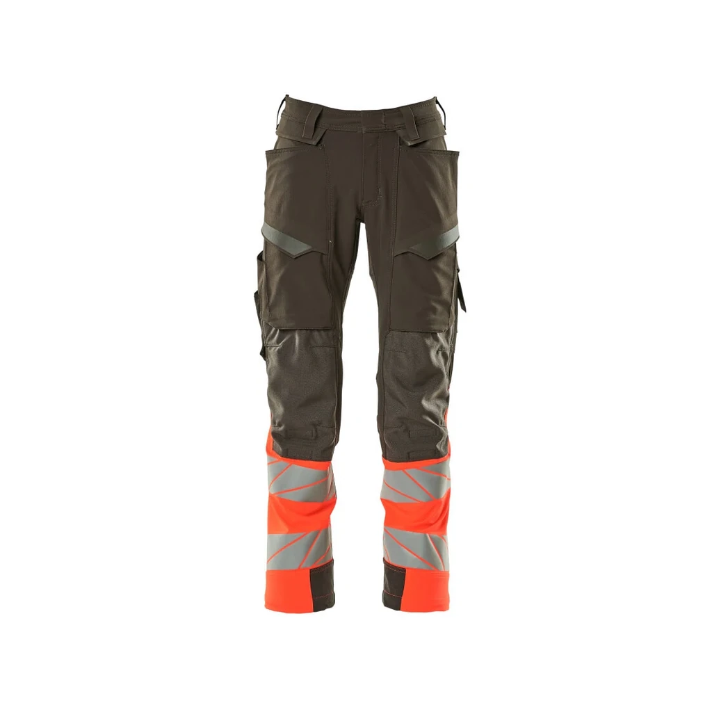 MASCOT® | Hose mit Knietaschen ACCELERATE SAFE | 76C46 | Dunkelanthrazit/Hi-vis Rot