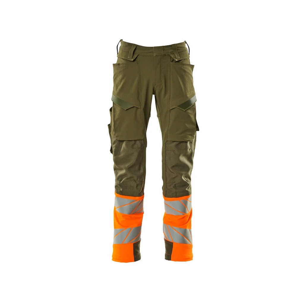 MASCOT® | Hose mit Knietaschen ACCELERATE SAFE | 76C46 | Moosgrün/Hi-vis Orange