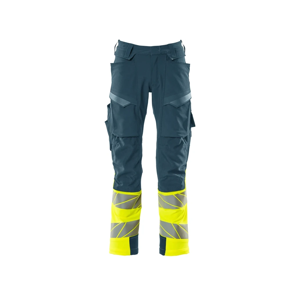 MASCOT® | Hose mit Knietaschen ACCELERATE SAFE | 76C46 | Dunkelpetroleum/Hi-vis Gelb
