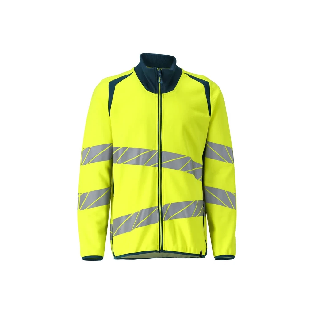 MASCOT® | Sweatshirt mit Reißverschluss ACCELERATE SAFE | S | Hi-vis Gelb/Dunkelpetroleum