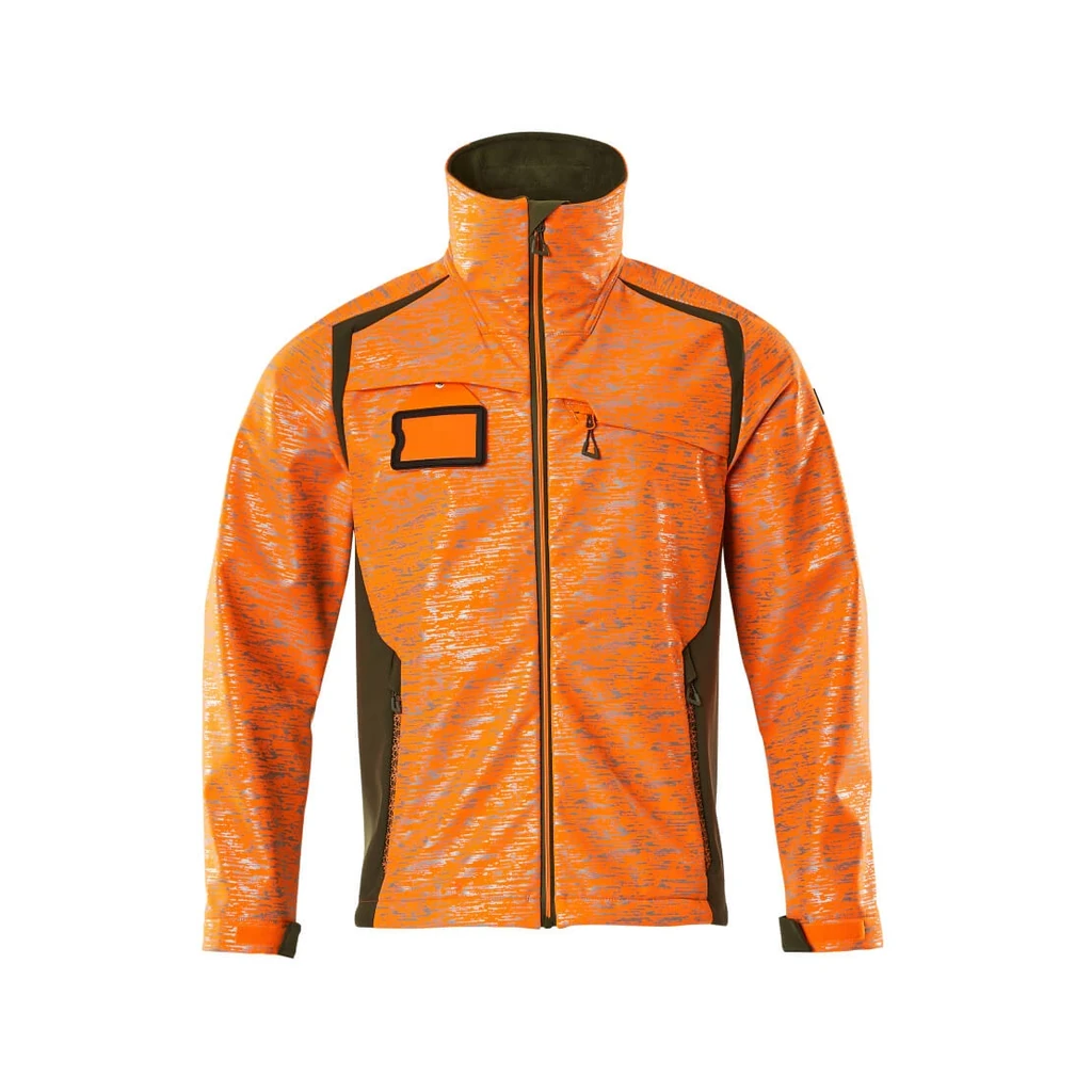 MASCOT® | Softshell Jacke ACCELERATE SAFE | 3XL | Hi-vis Orange/Moosgrün