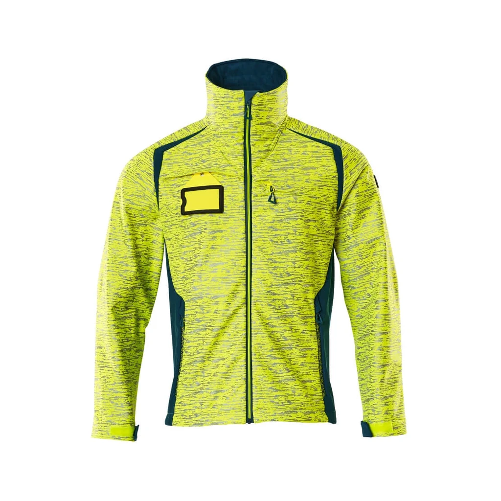 MASCOT® | Softshell Jacke ACCELERATE SAFE | 4XL | Hi-vis Gelb/Dunkelpetroleum