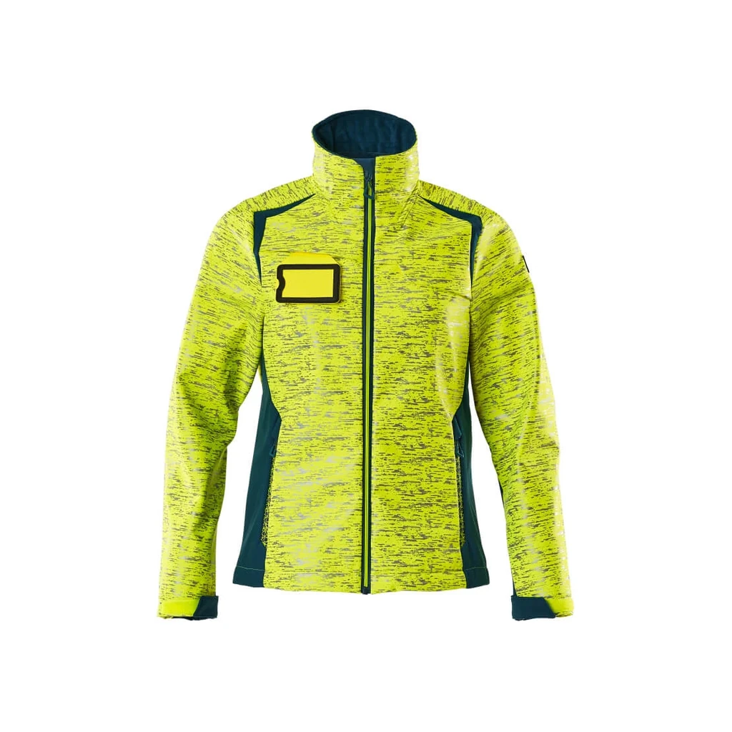 MASCOT® | Softshell Jacke ACCELERATE SAFE | 4XL | Hi-vis Gelb/Dunkelpetroleum