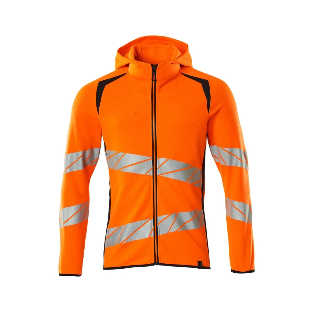 MASCOT® | Kapuzensweatshirt mit Reißverschluss ACCELERATE SAFE | 2XL | Hi-vis Orange/Schwarzblau