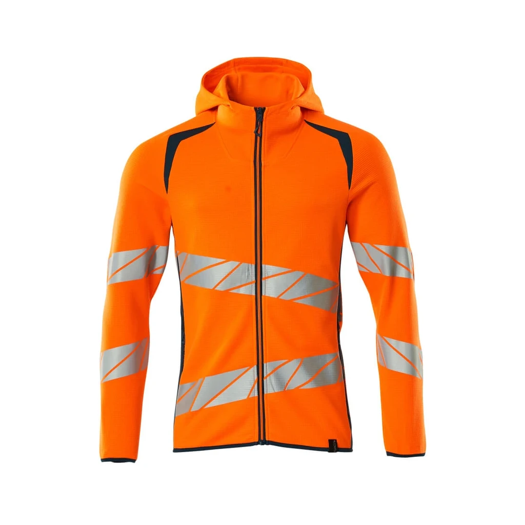 MASCOT® | Kapuzensweatshirt mit Reißverschluss ACCELERATE SAFE | 2XL | Hi-vis Orange/Dunkelpetroleum