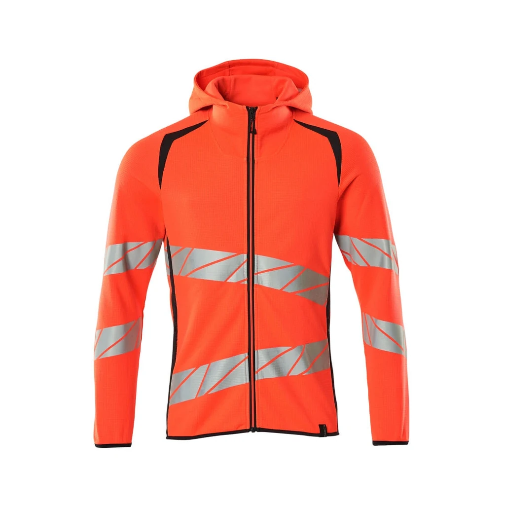 MASCOT® | Kapuzensweatshirt mit Reißverschluss ACCELERATE SAFE | 2XL | Hi-vis Rot/Schwarzblau