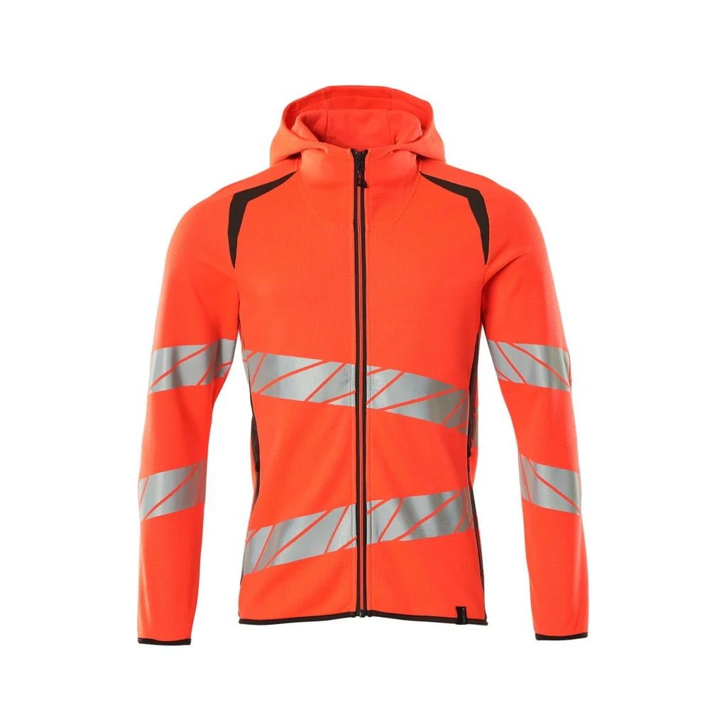 MASCOT® | Kapuzensweatshirt mit Reißverschluss ACCELERATE SAFE | 2XL | Hi-vis Rot/Dunkelanthrazit