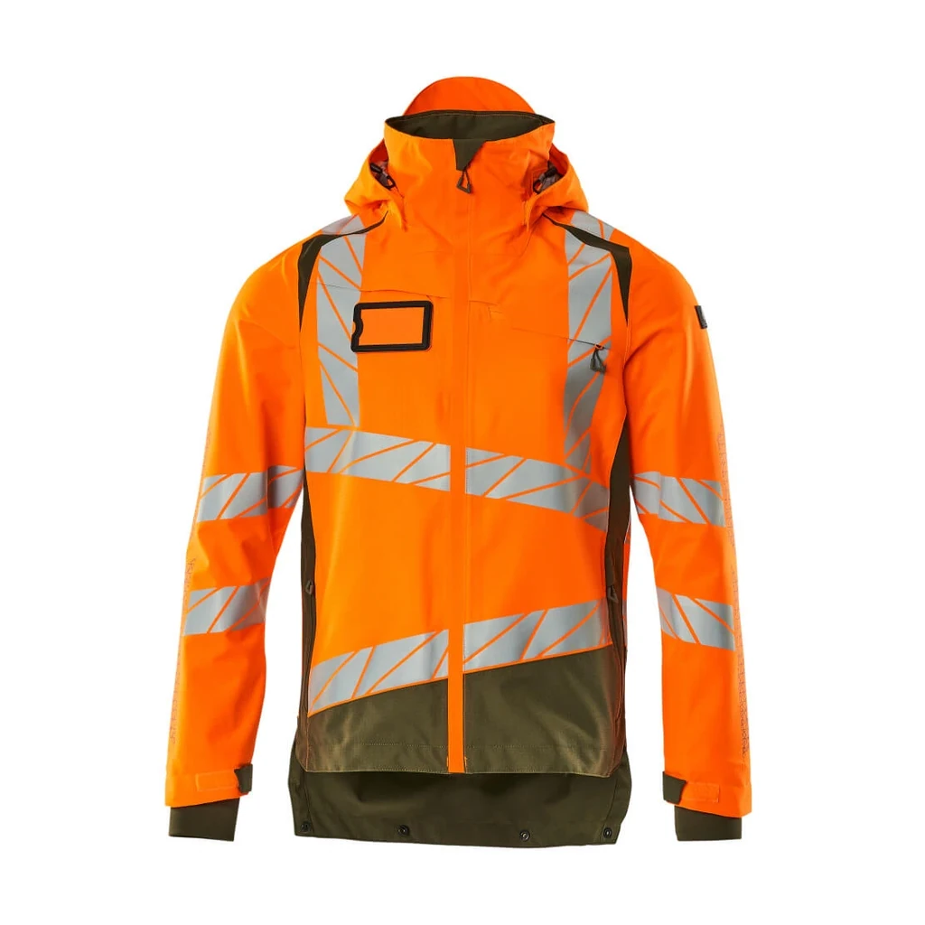 MASCOT® | Hard Shell Jacke ACCELERATE SAFE | 2XL | Hi-vis Orange/Moosgrün