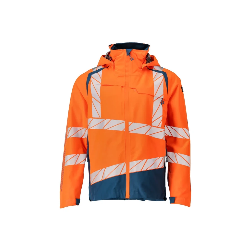 MASCOT® | Hard Shell Jacke ACCELERATE SAFE | 2XL | Hi-vis Orange/Dunkelpetroleum
